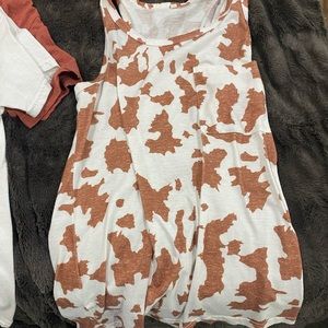 Cowprint tank top
